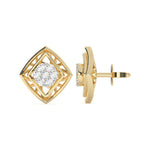 Load image into Gallery viewer, Alienòr - Geometric diamond cluster studs