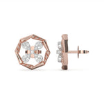 Load image into Gallery viewer, Louise <br> Floral Geometric Diamond Studs