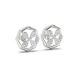 Load image into Gallery viewer, Louise <br> Floral Geometric Diamond Studs
