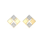 Load image into Gallery viewer, Juliette - Geometric diamond stud earrings