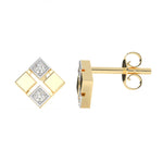 Load image into Gallery viewer, Juliette - Geometric diamond stud earrings
