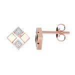 Load image into Gallery viewer, Juliette - Geometric diamond stud earrings