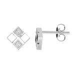 Load image into Gallery viewer, Juliette - Geometric diamond stud earrings