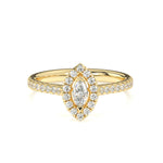 Load image into Gallery viewer, Virginie - Marquise Halo with Pavé