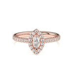 Load image into Gallery viewer, Virginie - Marquise Halo with Pavé