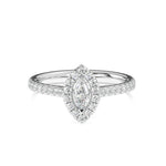 Load image into Gallery viewer, Virginie - Marquise Halo with Pavé