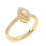 Load image into Gallery viewer, Virginie - Marquise Halo with Pavé