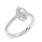 Load image into Gallery viewer, Virginie - Marquise Halo with Pavé