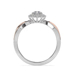 Load image into Gallery viewer, Giulia-Two-tone floral halo solitaire