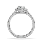 Load image into Gallery viewer, Yvette-Pear halo solitaire ring