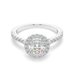 Load image into Gallery viewer, Vivienne-Classic double halo solitaire