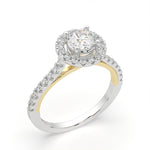 Load image into Gallery viewer, Vivienne-Classic double halo solitaire
