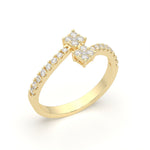Load image into Gallery viewer, Hélène - Elegant twin-square diamond ring
