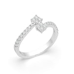 Load image into Gallery viewer, Hélène - Elegant twin-square diamond ring