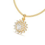 Load image into Gallery viewer, Coralie - Sunburst Diamond Halo Pendant