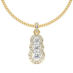 Load image into Gallery viewer, Cosette - Triple Diamond Halo Pendant