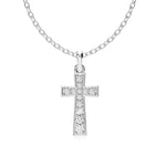 Load image into Gallery viewer, Noèle - Classic Cross Pendant with Diamonds