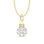 Load image into Gallery viewer, Lucie - Elegant Gold Pendant with Diamond Cluster