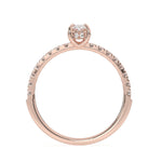 Load image into Gallery viewer, Anna - Oval Solitaire with Hidden Halo and Pavé