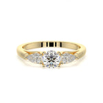 Load image into Gallery viewer, Charlotte - Radiant trio diamond ring