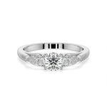 Load image into Gallery viewer, Charlotte - Radiant trio diamond ring