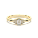 Load image into Gallery viewer, Christiane - Emerald-cut baguette trilogy