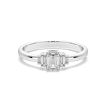Load image into Gallery viewer, Christiane - Emerald-cut baguette trilogy