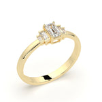 Load image into Gallery viewer, Christiane - Emerald-cut baguette trilogy