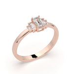 Load image into Gallery viewer, Christiane - Emerald-cut baguette trilogy
