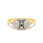 Load image into Gallery viewer, Chiara - Vintage-Inspired Emerald Diamond Ring