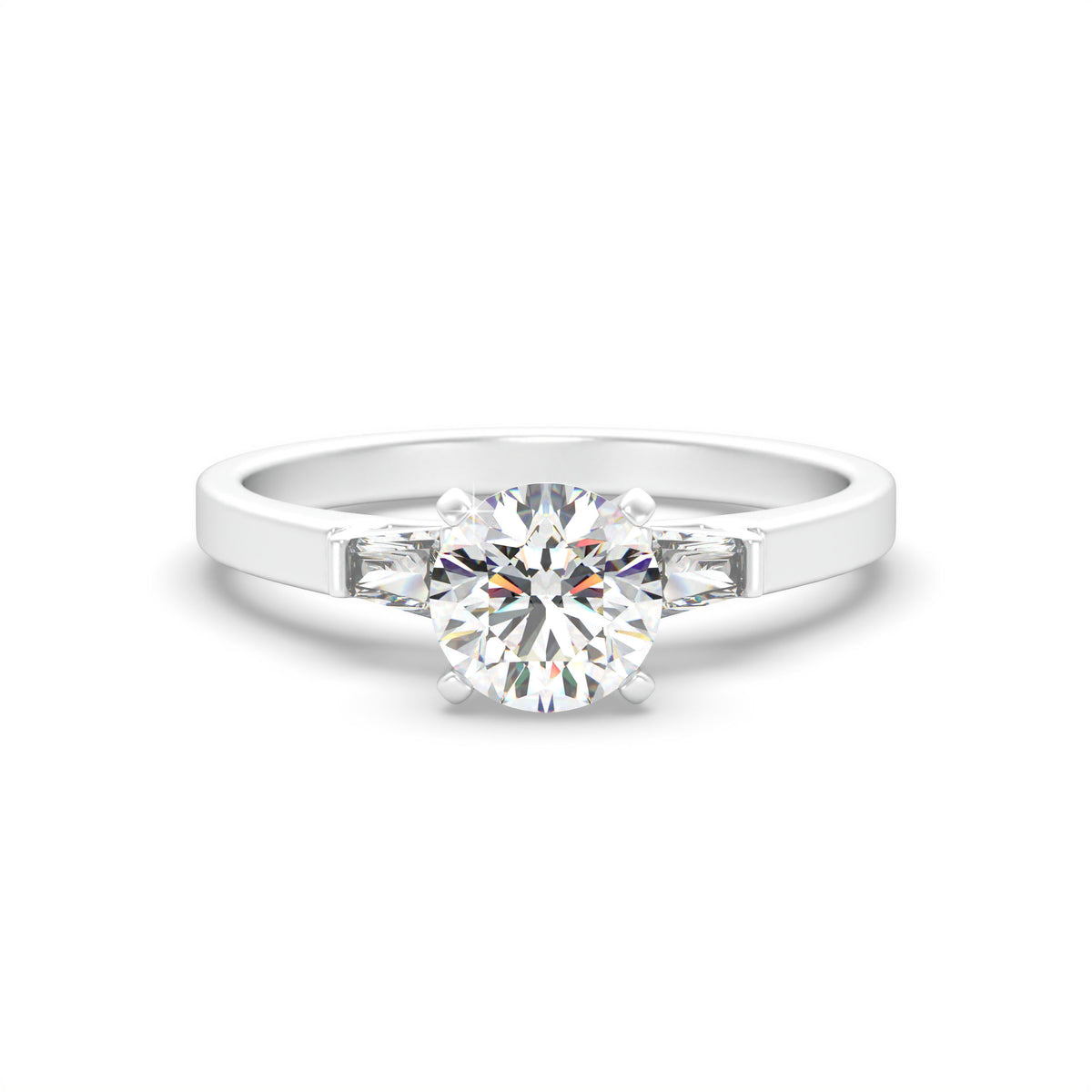 Allegra <br> round diamond trilogy ring