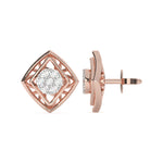 Load image into Gallery viewer, Alienòr - Geometric diamond cluster studs