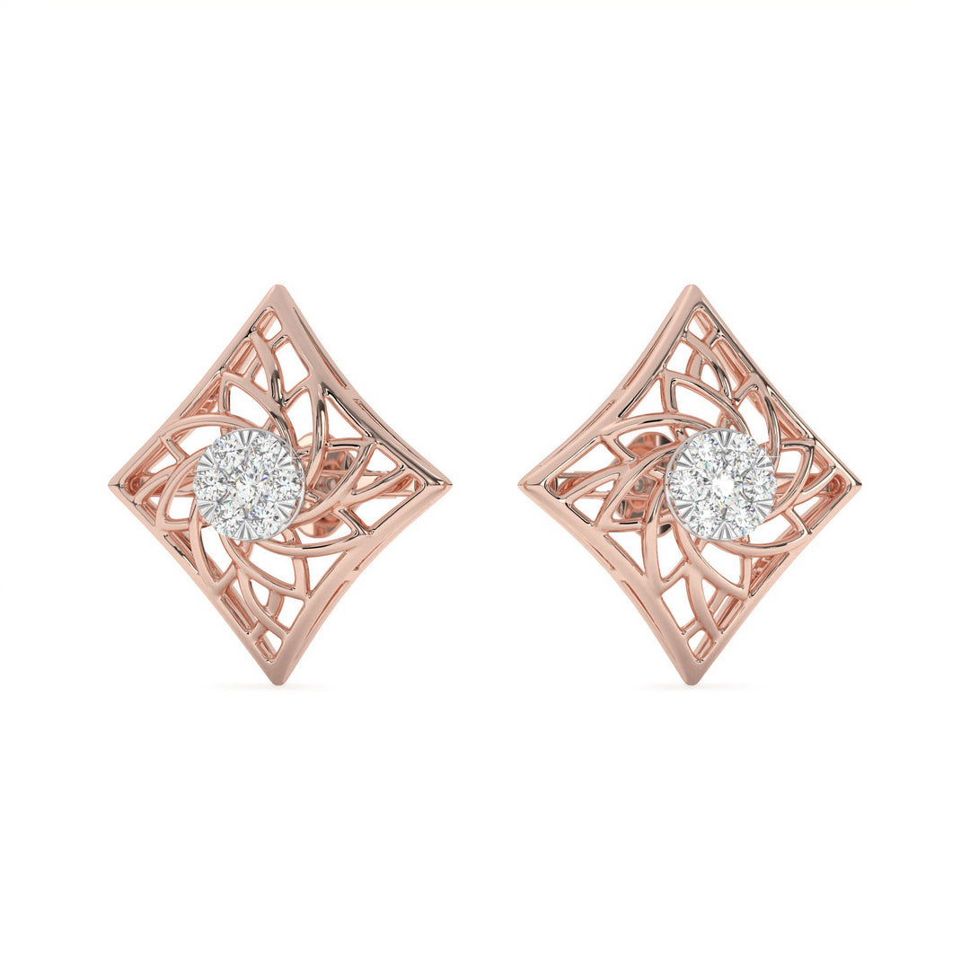 DÃ©sirÃ©e  Intricate Diamond Lattice Studs