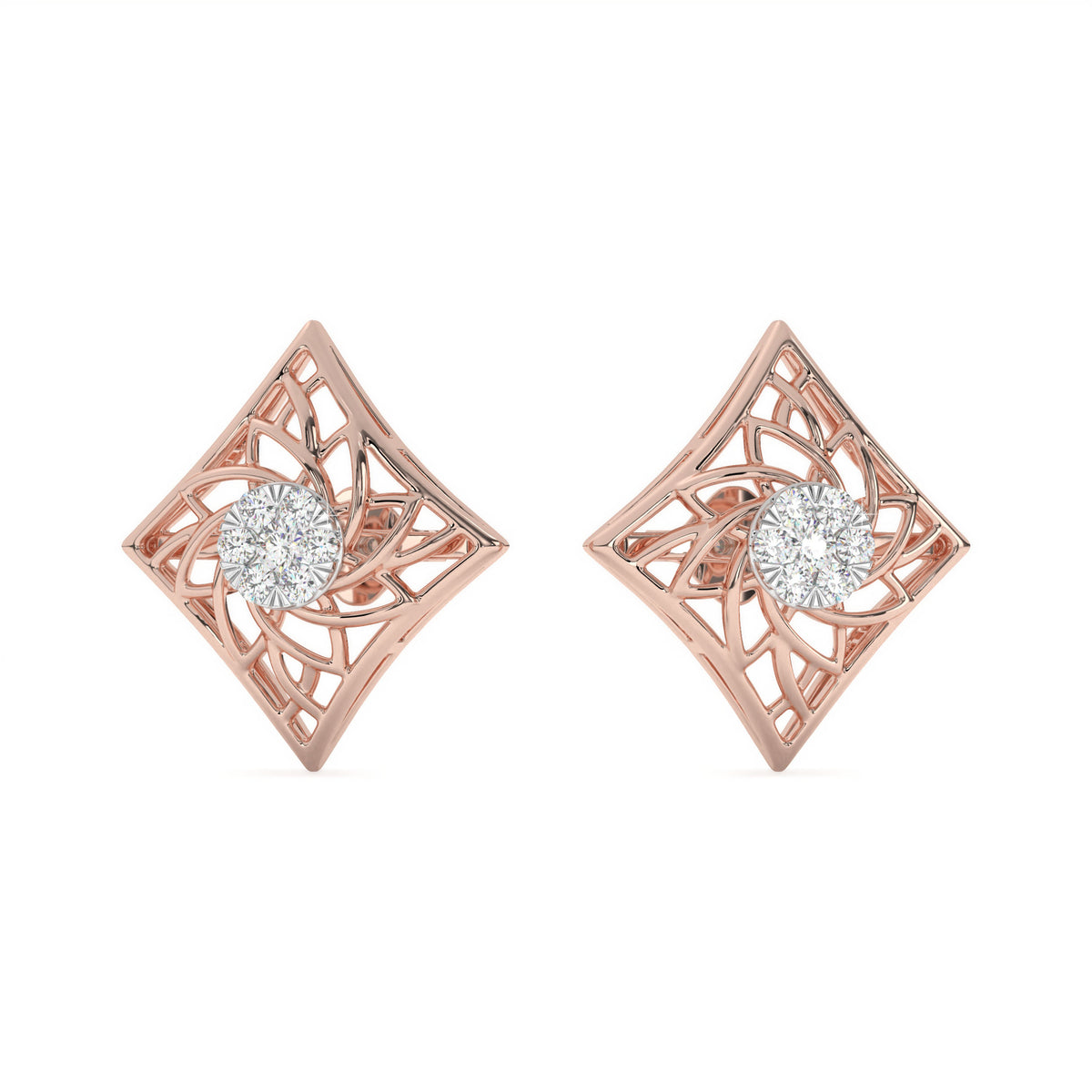 Désirée <br> intricate diamond lattice studs