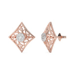 Load image into Gallery viewer, Désirée - Intricate Diamond Lattice Studs