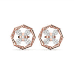 Load image into Gallery viewer, Louise <br> Floral Geometric Diamond Studs