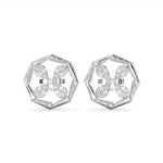 Load image into Gallery viewer, Louise <br> Floral Geometric Diamond Studs