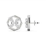 Load image into Gallery viewer, Louise <br> Floral Geometric Diamond Studs