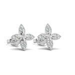 Load image into Gallery viewer, Gaëlle - Floral Diamond Stud Earrings