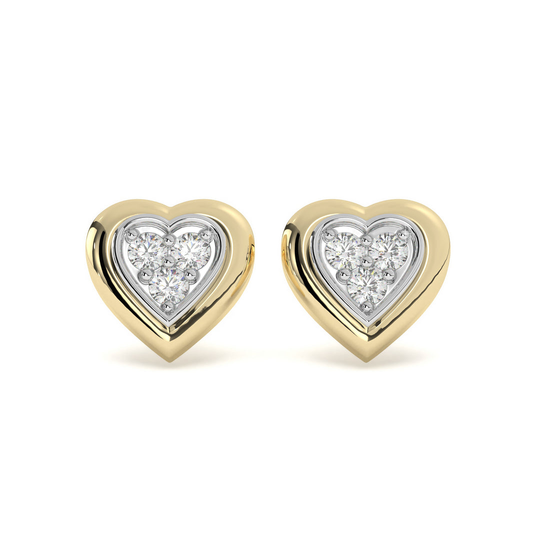 Capucine <br> Heart Shaped Diamond Studs