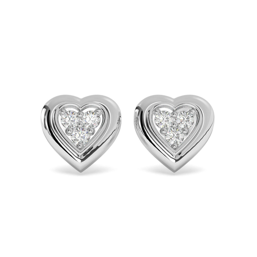 Capucine - Heart Shaped Diamond Studs