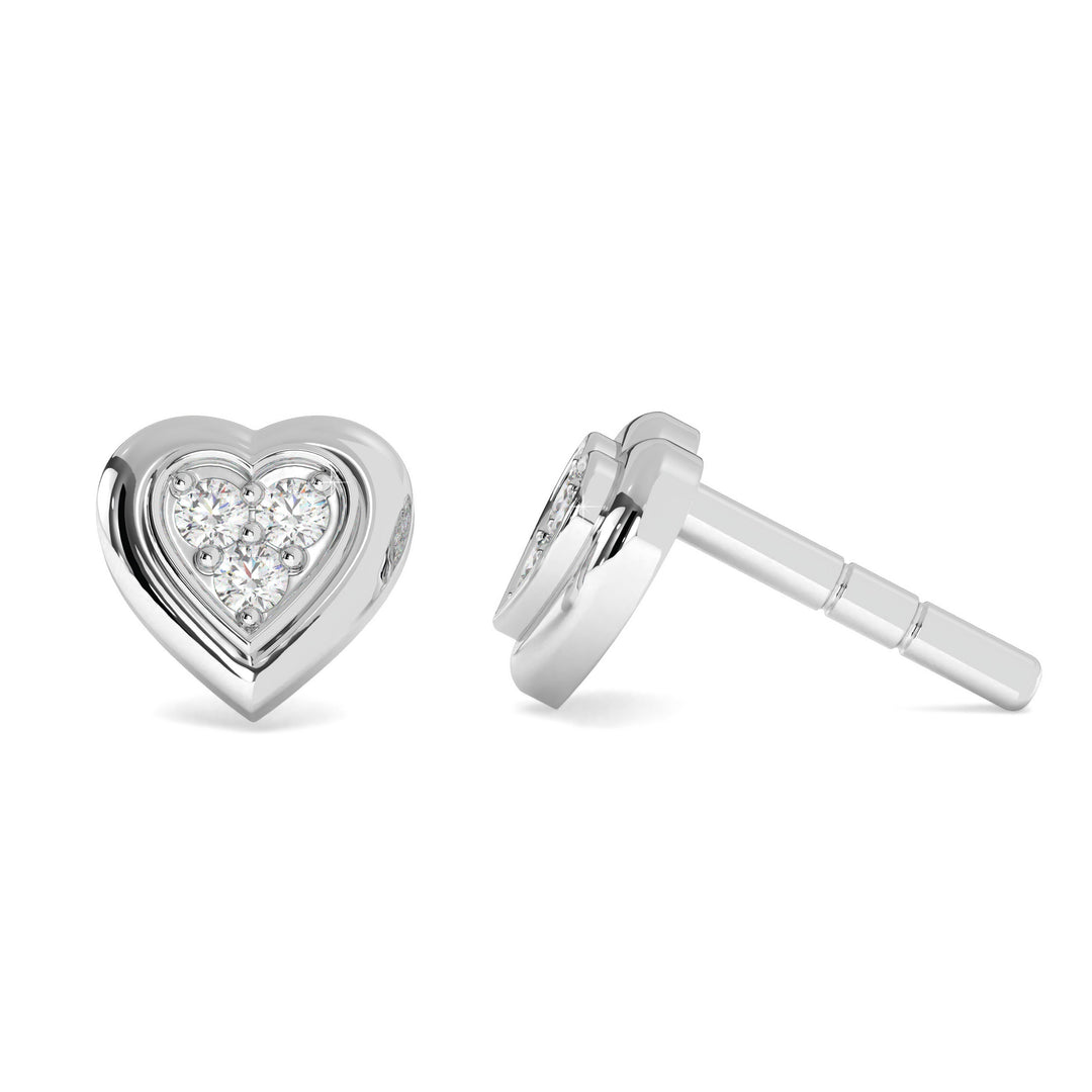 Capucine <br> Heart Shaped Diamond Studs