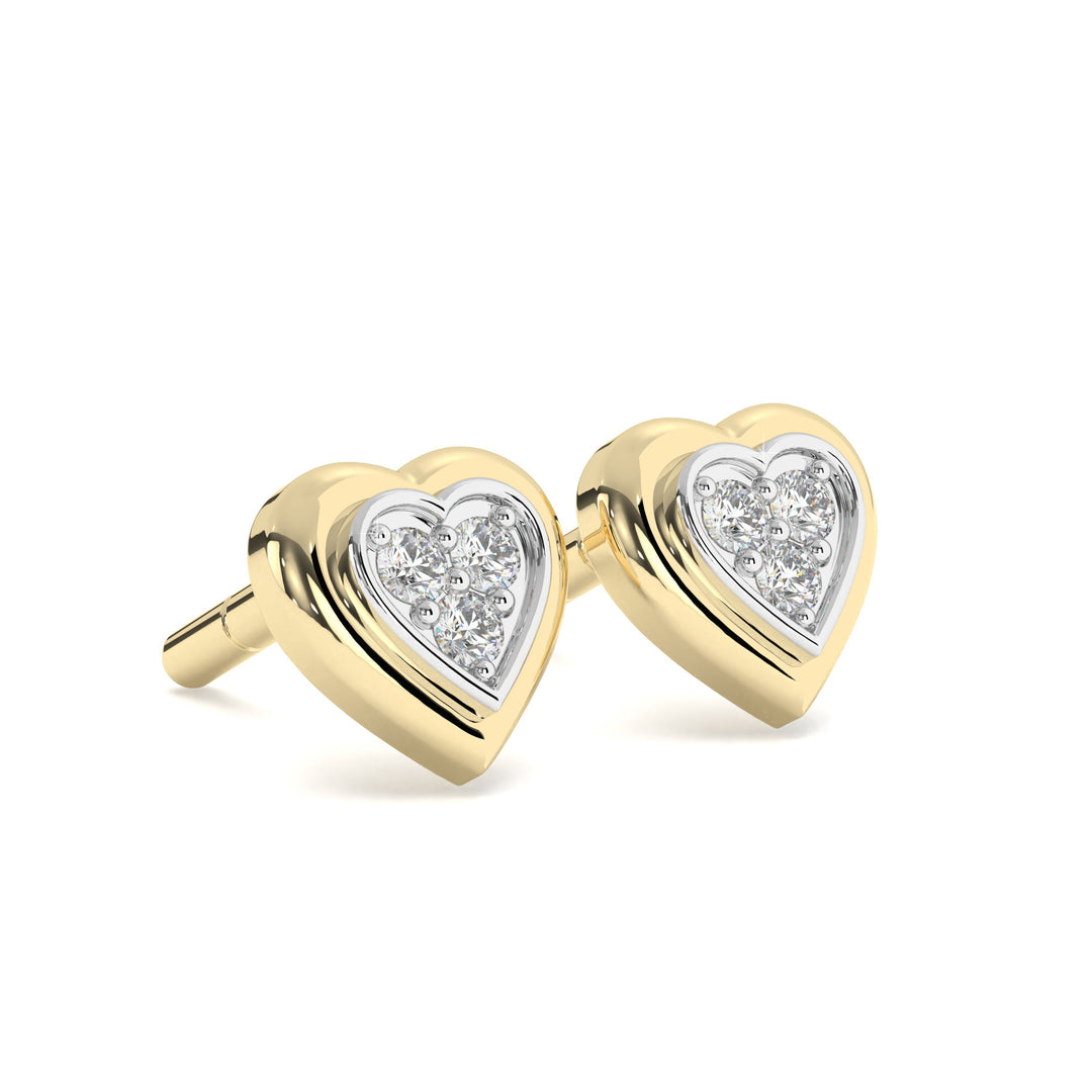 Capucine <br> Heart Shaped Diamond Studs