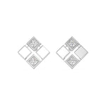 Load image into Gallery viewer, Juliette - Geometric diamond stud earrings