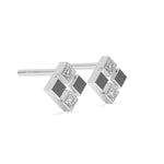 Load image into Gallery viewer, Juliette - Geometric diamond stud earrings