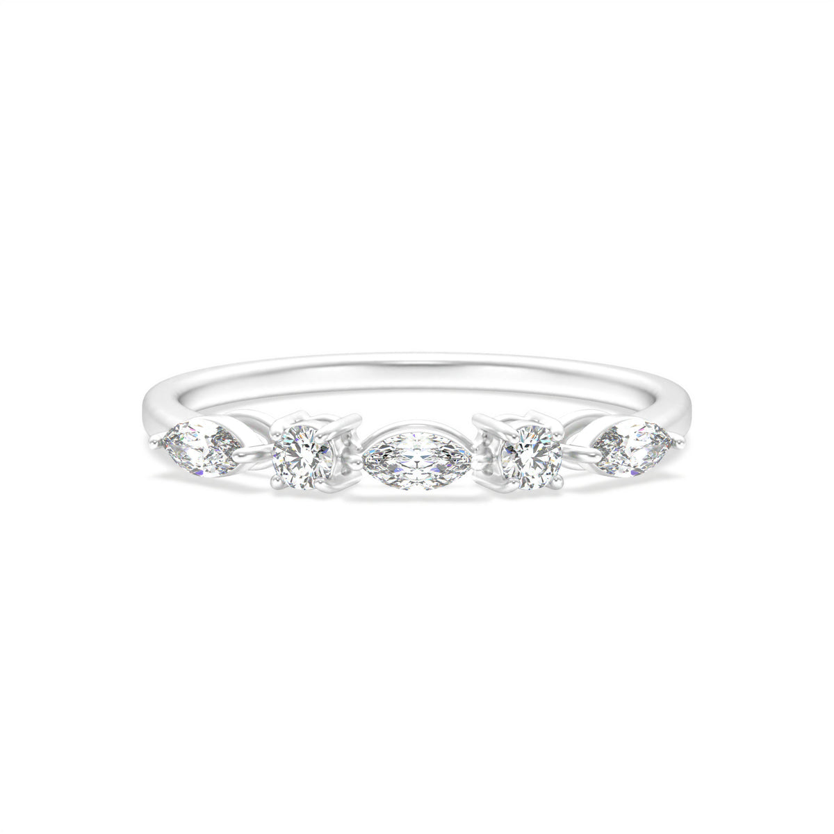 Cecilia  elegant marquise diamond band