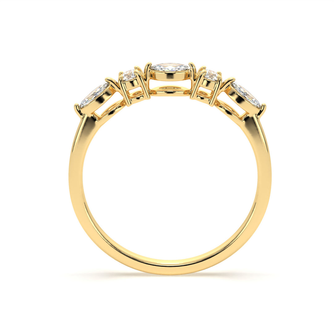 Cecilia <br> Elegant Marquise Diamond Band