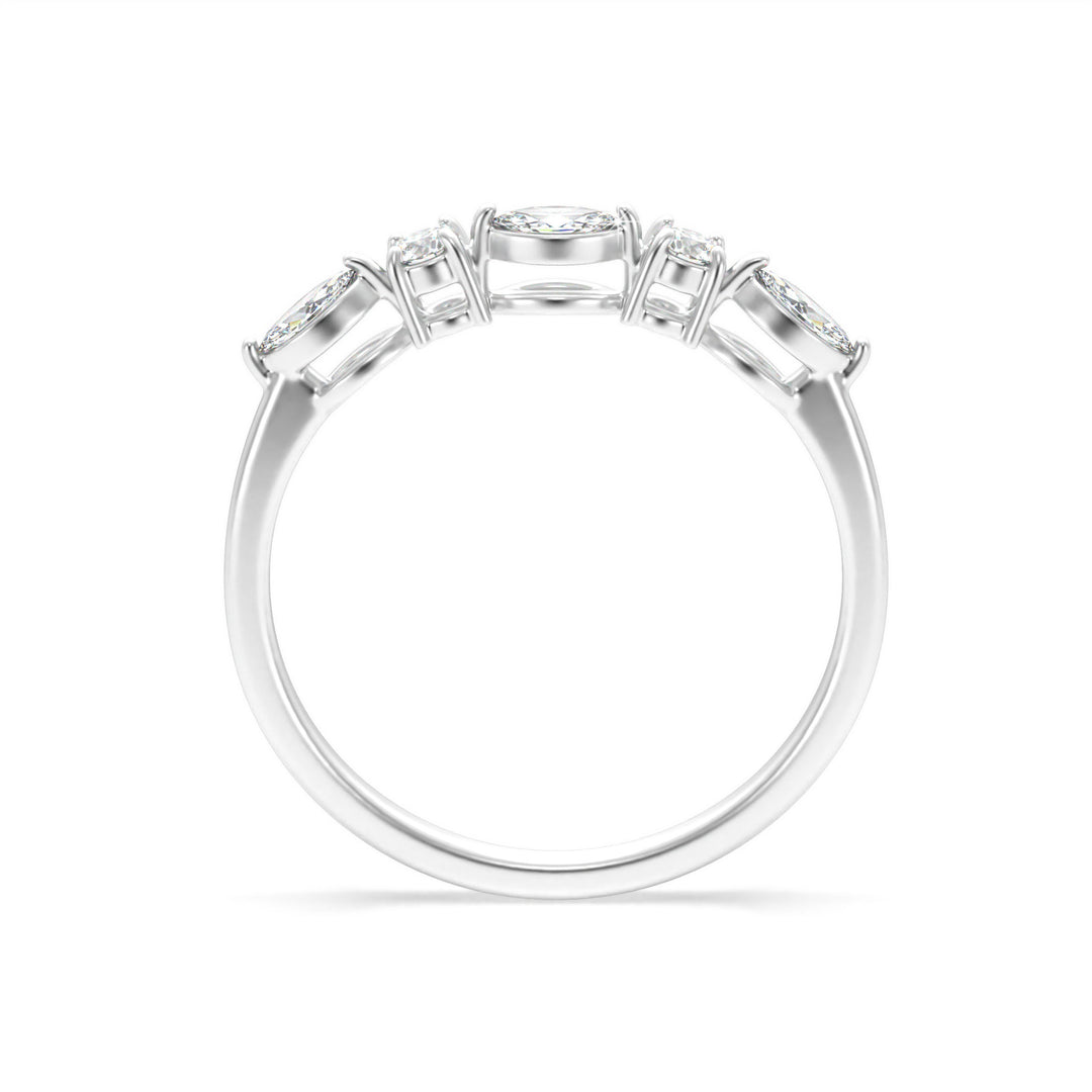 Cecilia <br> Elegant Marquise Diamond Band