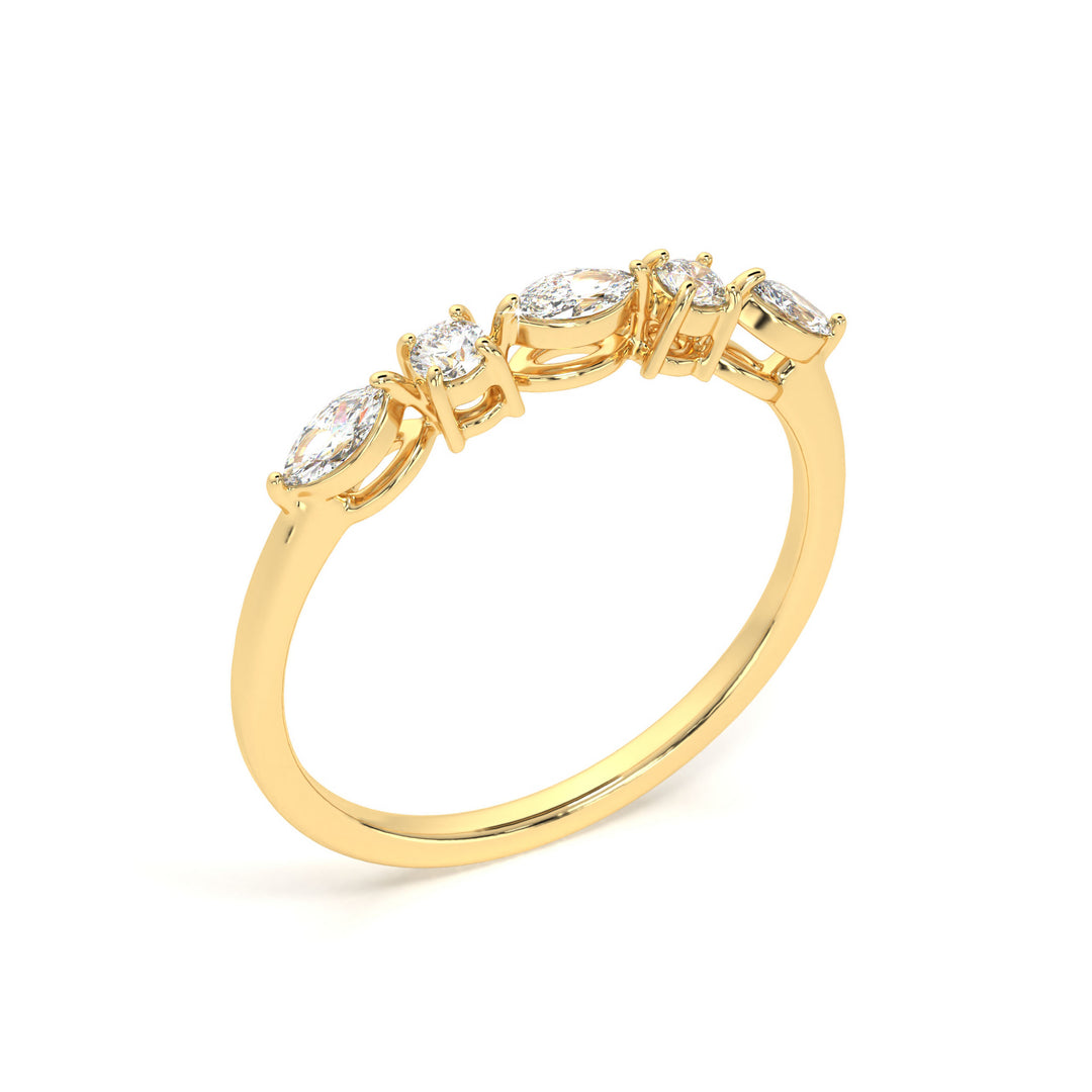 Cecilia <br> Elegant Marquise Diamond Band