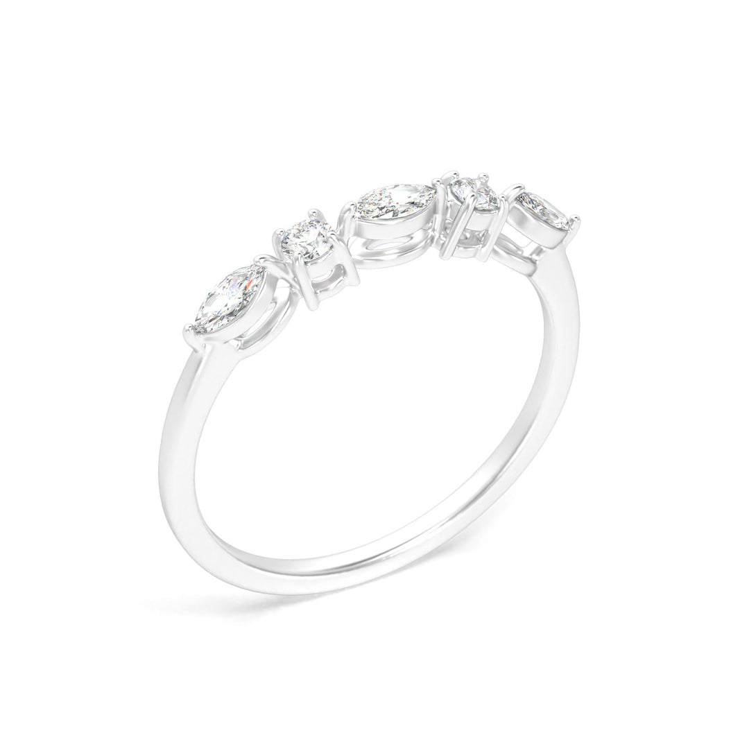 Cecilia <br> Elegant Marquise Diamond Band